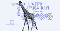 Giraffe Ethnic Pattern Facebook Ad Design