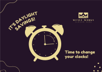 Daylight Savings Opening Hours Postcard Image Preview