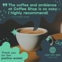 Quirky Cafe Testimonial Linkedin Post Image Preview