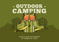 Outdoor Campsite Postcard Design