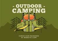 Outdoor Campsite Postcard Image Preview