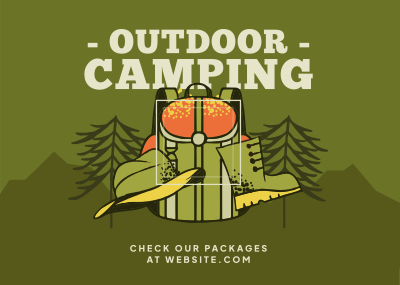 Outdoor Campsite Postcard Image Preview