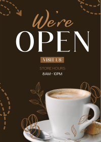 Cafe Opening Announcement Poster Preview