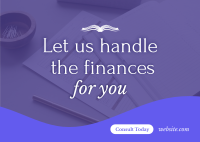 Finance Consultation Services Postcard Design
