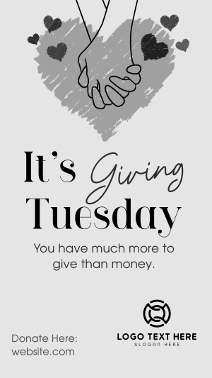 Giving Tuesday Hand Instagram story Image Preview