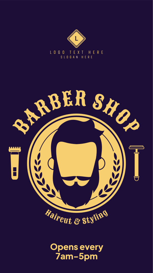 Premium Barber Instagram Story Design