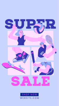 Super Sale in Sporting Goods Facebook Story Design