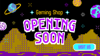 Pixel Space Shop Opening Animation Design