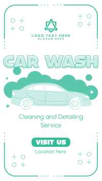 Car Cleaning and Detailing Facebook Story Design