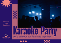 Karaoke Break Postcard Image Preview
