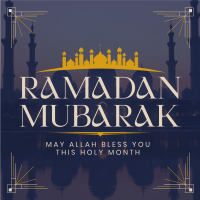 Mosque Silhouette Ramadan Instagram post Image Preview
