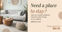 Cozy Place to Stay Facebook Ad Design