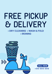 Laundry Pickup and Delivery Flyer Design