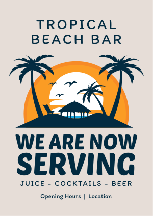 Tropical Beach Bar Flyer Image Preview