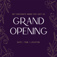 Floral Grand Opening Instagram post Image Preview