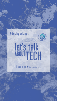 Glass Effect Tech Podcast Instagram Story Design