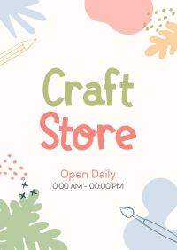 Craft Store Timings Flyer Design