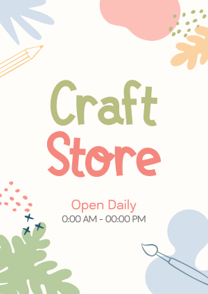 Craft Store Timings Flyer Image Preview