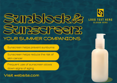 Sunscreen Beach Companion Postcard Image Preview