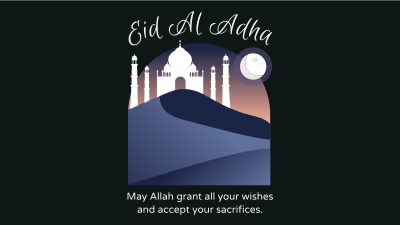 Eid Desert Mosque Facebook event cover Image Preview