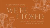 Luxurious Closed Restaurant Facebook event cover Image Preview