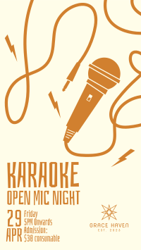 Open Mic Karaoke Facebook story Image Preview