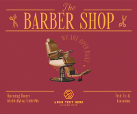 Editorial Barber Shop Facebook Post Design