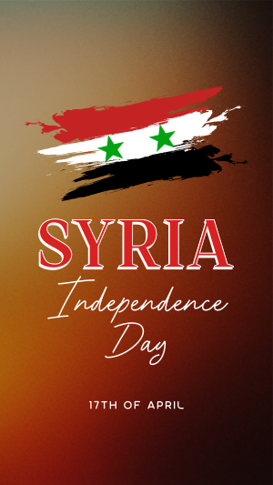 Syria Independence Flag Instagram story Image Preview