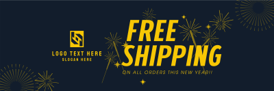 Free Shipping Sparkles Twitter header (cover) Image Preview