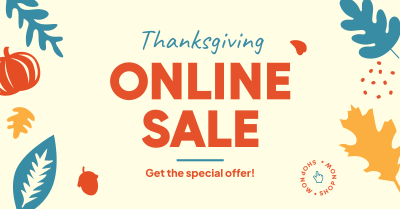 Thanksgiving Online Sale Facebook ad Image Preview