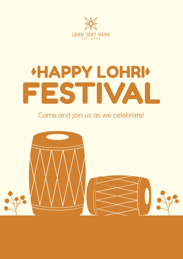 Happy Lohri Festival Flyer Design Image Preview