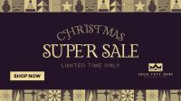 Modern Christmas Sale Facebook Event Cover Design