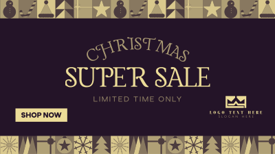 Modern Christmas Sale Facebook event cover Image Preview