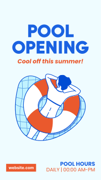 Pool Opening Instagram Story Design