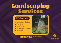 Landscaping Services List Postcard Image Preview