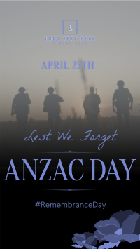 Silhouette Anzac Day TikTok video Image Preview