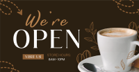 Cafe Opening Announcement Facebook Ad Design