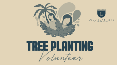 Minimalist Planting Volunteer Facebook event cover Image Preview