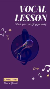 Vocal Lesson Instagram Story Design