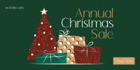 Annual Christmas Sale Twitter Post Design