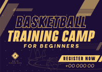 Basketball Training Camp Postcard Design