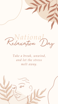 National Relaxation Day Facebook Story Design