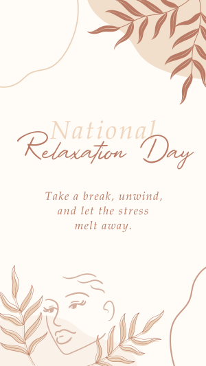 National Relaxation Day Facebook story Image Preview