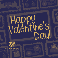 Rustic Retro Valentines Greeting Instagram post Image Preview