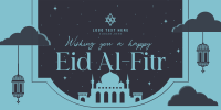 Mosque Eid Al Fitr Twitter Post Design