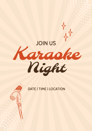 Retro Karaoke Flyer Image Preview