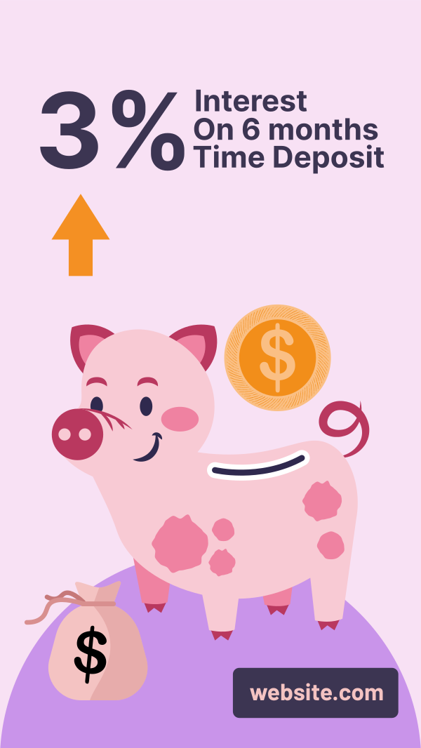 Piggy Time Deposit Facebook Story Design