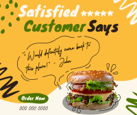 Customer Feedback Food Facebook Post Design
