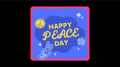Peace Day Text Badge Facebook Event Cover Image Preview