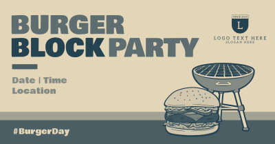 Burger Grill Party Facebook ad Image Preview